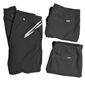 LOT of 3 Figs Tansen Mens XL/T Tall Jogger 2.0 Black Scrub Pants Medical EMS